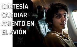 Icono intercambios de asientos entre pasajeros en vuelos comerciales Es una práctica habitual en los vuelos comerciales el intercambio de asientos entre los pasajeros