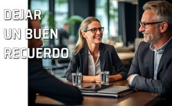 Icono después de una reunión de negocios... podemos dejar un buen recuerdo y una buena impresión Los buenos modales son necesarios en todos los órdenes de la vida. En el mundo de los negocios, también
