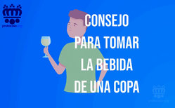 Icono cuando tomamos nuestra copa para beber, ¿miramos a la mesa, a la copa, a otra persona? Al beber hay personas que miran hacia abajo o al interior de la copa. No es lo más recomendable