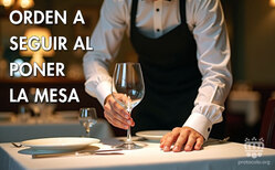 Icono cuál es el orden correcto para colocar los distintos elementos en la mesa Cada elementos de la mesa tiene su posición, pero también un orden a la hora de colocarlo