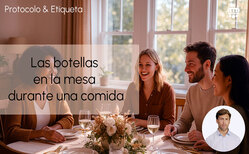 Icono Dejar las botellas en la mesa durante una comida es una práctica muy común Depende el contexto las botellas en la mesa pueden ser una opción poco apropiada