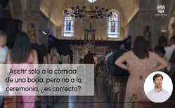 Icono ¿Ir a la ceremonia y el banquete, o solo a la celebración posterior a la ceremonia? En las bodas religiosas cada vez se ve menos gente en la igleisa