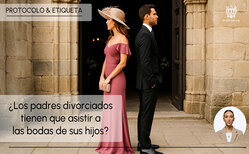 Icono Los padres divorciados o seprados suelen ir a las bodas de sus hijos, si ellos les invitan Las parejas separadas o divorciadas pueden llevarse bien o mal, pero no debe repercutir su comportamiento en la boda de sus hijos