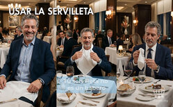 La servilleta tiene un uso muy definido y concreto en la mesa