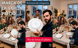 Si quieres saber la marca de la vajilla, preguntas a los anfitriones