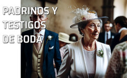 Icono los padrinos y testigos de boda. Sus funciones en la boda. Cómo deben vestir Los padrinos y los testigos son actores imprescindibles en una boda. Después de los novios son los principales protagonistas de ese día