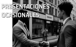 Icono presentaciones ocasionales en la calle y en otros eventos o celebraciones Las presentaciones ocasiones no hacen acreedores a los presentados de un trato posterior de amistad