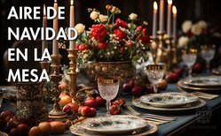 Icono la Navidad puede relfejarse en la decoreción de la mesa La mesa es un sitio ideal para reflejar el buen de los aniftriones