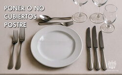 Icono Los cubiertos de postre se suelen ver colocados en todo tipo de comidas formales En el ámbito familiar y en los restaurante no suele ser habitual poner estos cubiertos al principio