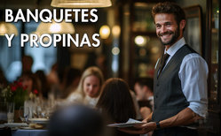 Icono las propinas en los banquetes y otras comidas similares La propina es un tema controvertido que tiende a desaparecer en casi todas las profesiones