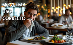 Icono la servilleta es una pieza fundamental en la mesa El uso de la servilleta es muy sencillo, pero hay que saber algunas cosas sobre cómo usarla bien