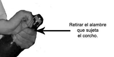 Abrir botella. Abrir cava.