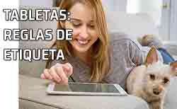Icono tabletas y buenos modales Los buenos modales y las tabletas digitales