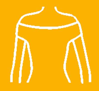 Escote vestido. Modelo hombros caídos.