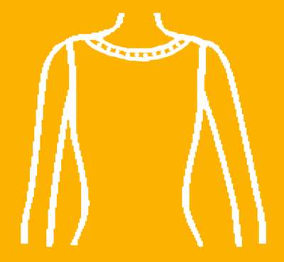 Escote vestido. Modelo joya.