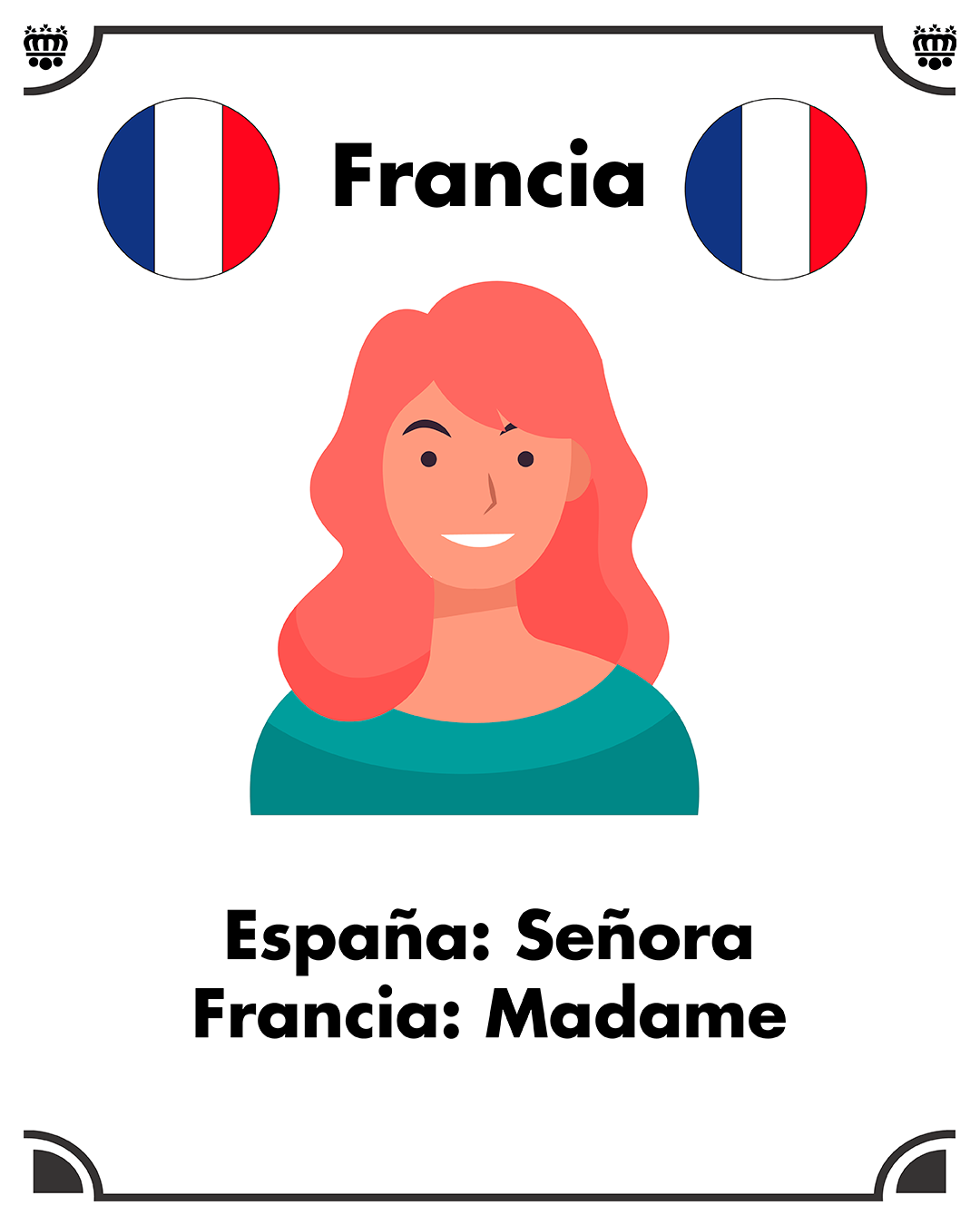 Tratamiento cortesía Madame. Tratamiento de cortesía en Francia para las señoras