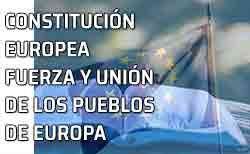 Icono Constitución Europea La fuerza y la unión de los pueblos de Europa