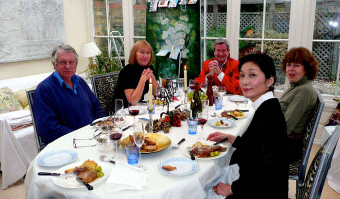 Navidad. Comida de Navidad familiar