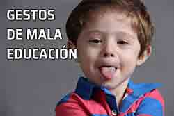 Icono gestos de mala educación Conocer los gestos vulgares y de mala educación. Niño saca la lengua. Gesto de burla