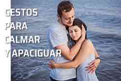 Icono gestos para calmar Gestos para tranquilizar y calmar los ánimos. Pareja con gestos tranquilo