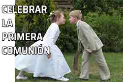 Icono celebrar la Primera Comunión La Primera Comunión, ¿celebración social o familiar? Niños vestidos de Primera Comunión