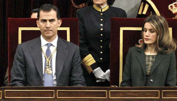 Proclamación. Los príncipes de Asturias, Don Felipe y Doña Letizia.