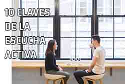 Escucha activa. Señales no verbales de la escucha activa. Conversación de una pareja