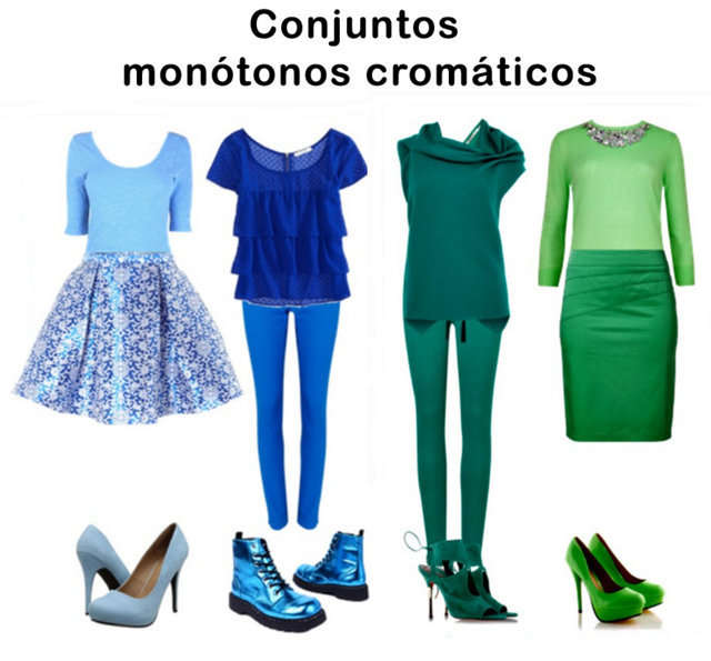 Vestuario MA. Modelos de vestuario monótono cromático.