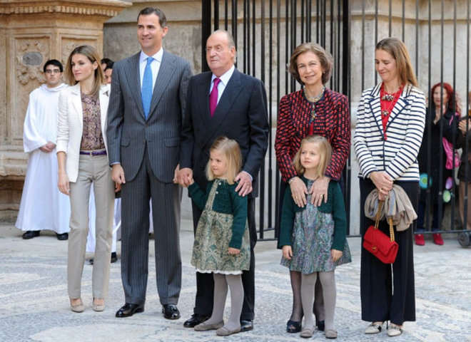 Familia real. Misa catedral Palma Mallorca.