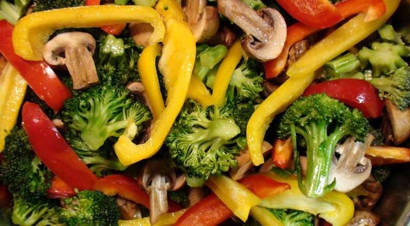 Verduras. Plato de verduras variadas