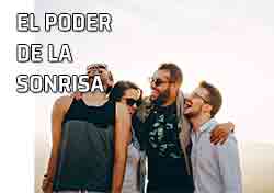 Icono el poder de la sonrisa Sonreír: una poderosa habilidad social. Amigos sonriendo