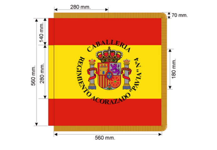 Estandarte. Estandarte para unidades de las Fuerzas Armadas