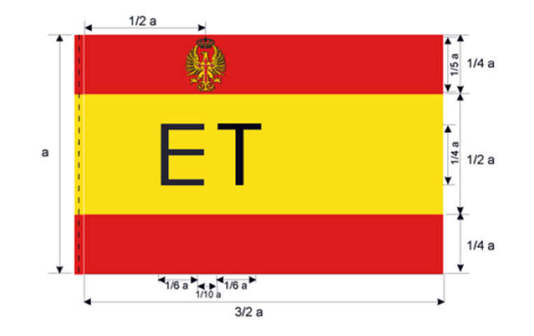 Bandera para buques o embarcaciones del Ejército
