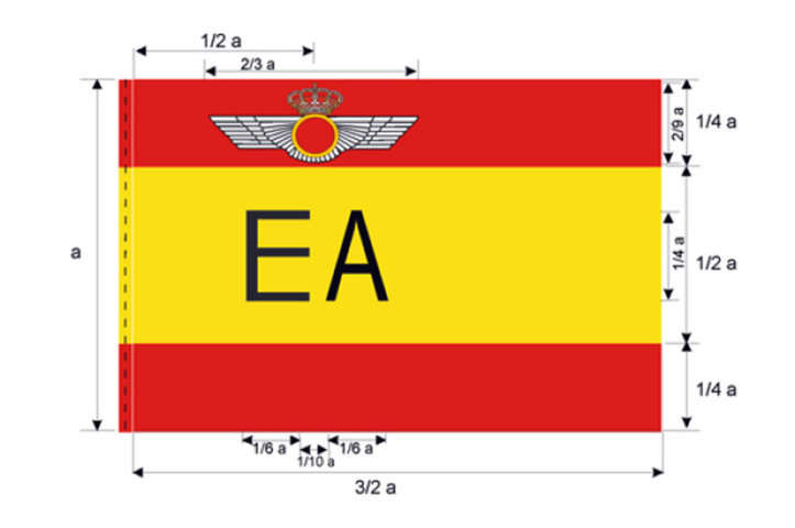 Bandera. Bandera para buques o embarcaciones del Ejército del Aire