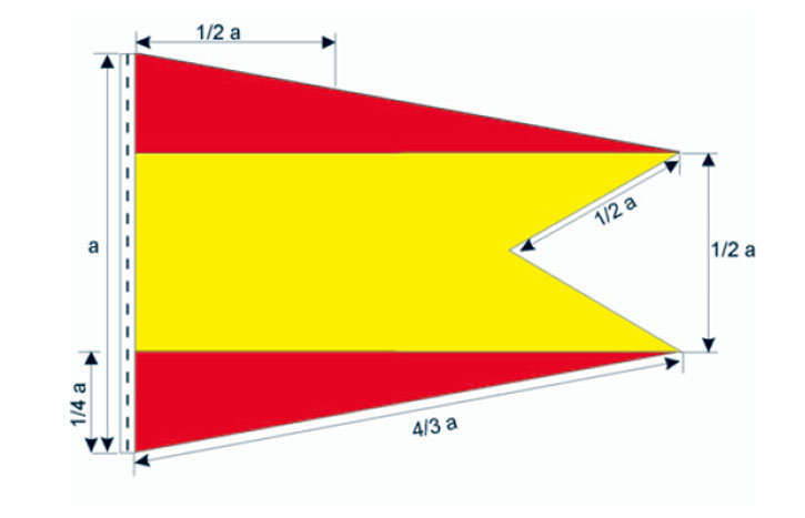 Capitán Fragata o Corbeta. Capitán Fragata o Corbeta, con mando de Flotilla, Escuadrilla, División o Agrupación Operativa (Gallardetón)