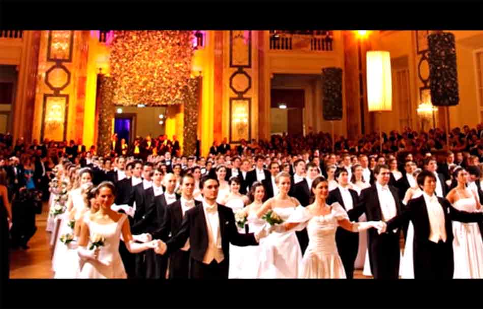 Bailes en Viena. El Vals. Los bailes en Viena. Bailando un vals, puesta de largo