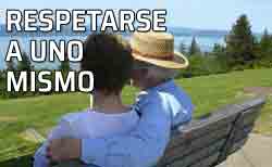 Icono respetarse a uno mismo El respeto social y el respeto a uno mismo. Pareja observando el paisaje