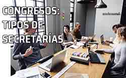 Icono tipos de secretarías Congresos: tipos de secretarías. Sus relaciones con los comités
