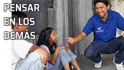 Icono pensar en los demás Vivir para los demás sin dejar de pensar en uno mismo. Pensar en los demás.