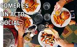 Icono comer acto social Comer en compañía es bueno para nuestra salud. Se disfruta más de la comida compartiendo experiencias