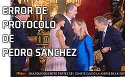 El error de protocolo de Pedro Sánchez y Begoña Gómez
