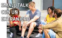 Icono small tlak con extranjeros Grupo de amigos charla de forma animada