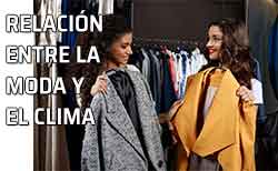 Icono relación moda y clima Dos mujeres eligen un abrigo