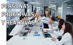 Icono Personas proactivas y reactivas Grupo de personas proactivas