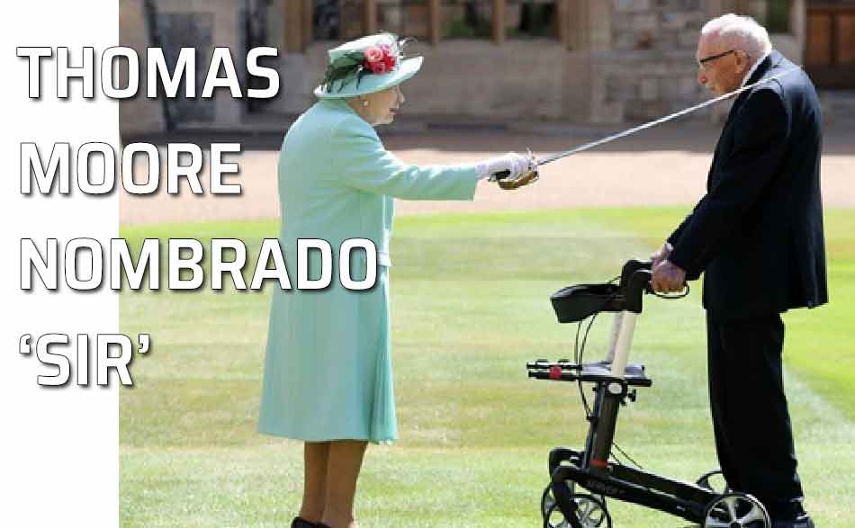 Nombrar caballero. Isabel II nombra caballero a Thomas Moore