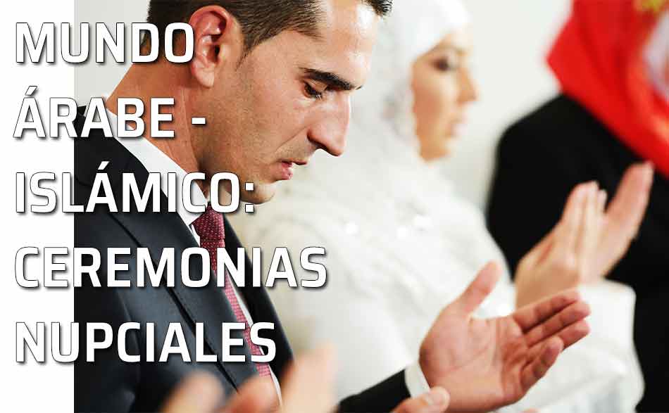 Mundo árabe-islámico: bodas. Pareja durante una ceremonia matrimonial