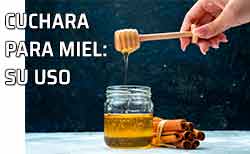 Icono Cuchara para miel - Su uso Palita mielera - Cuchara para miel