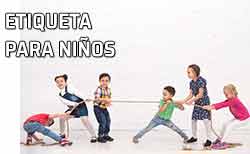 Icono etiqueta para niños Niños con buenos modales. Niños bien educados