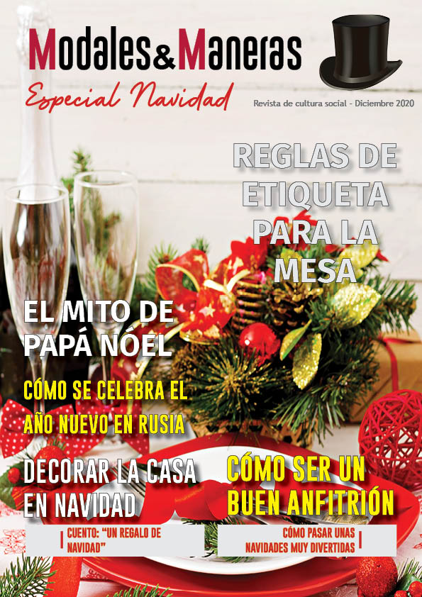 Portada Modades y Maneras Navidad 2020. Portada de la revista Modales y Maneras. Especial Navidad 2020