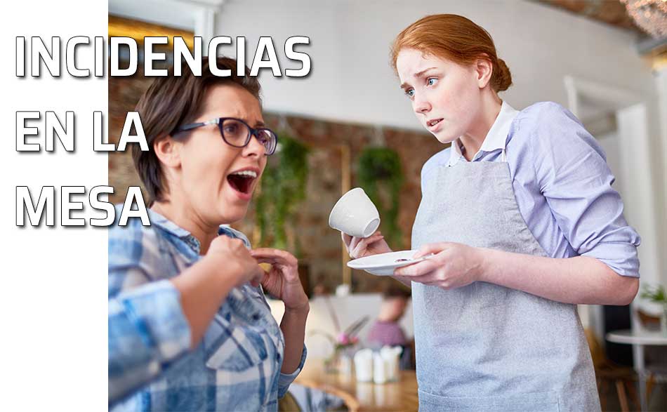 Percances al servir. Pequeños accidentes que se producen al servir